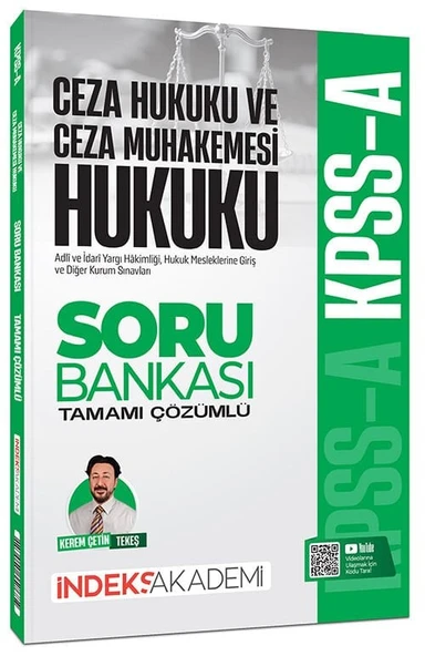 İndeks Akademi 2026 KPSS A Grubu Ceza Hukuku ve Ceza Muhakemesi Hukuku Soru Bankası Çözümlü - Kerem Çetin Tekeş İndeks Akademi Yayıncılık ürün görseli 1