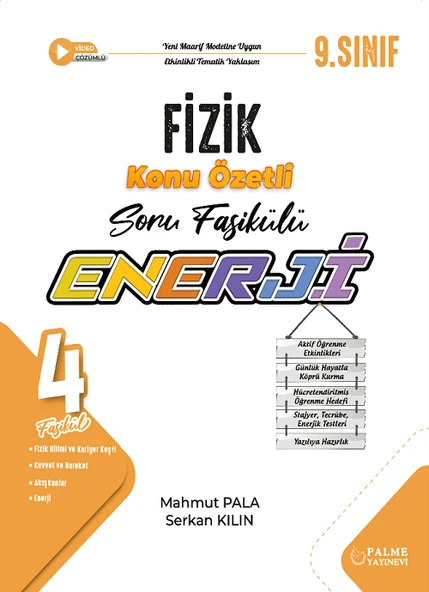 Palme 9. Sınıf Fizik Enerji Konu Özetli Soru Fasikülleri Palme Yayınları ürün görseli 1