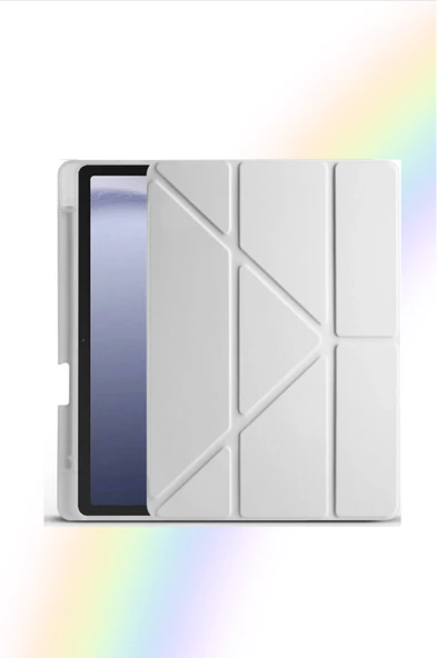 Galaxy Tab A11 8.7 İnç ile Uyumlu Kalem Bölmeli Akıllı Trifolding Tablet Kılıfı ürün görseli 1