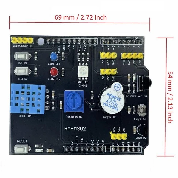 Gözeler Arduino Çok Amaçlı Sensör Shield'i - Resim 2
