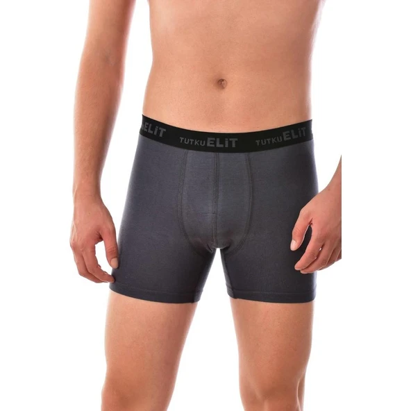 3'Lü TUTKU ELİT Modal Elastan Spor Boxer  L Füme ürün görseli 1