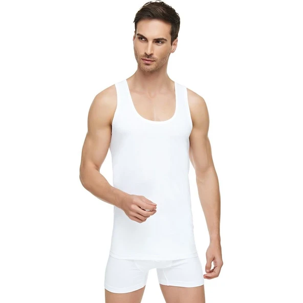 3'Lü TUTKU ELİT 1001 ERKEK PENYE ATLET  Beyaz 2XL ürün görseli 1