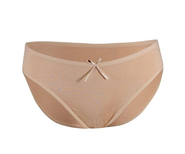 6 Adet Yıldız Kadın Likralı Bambu Bikini Külot  M Pudra ürün görseli 1