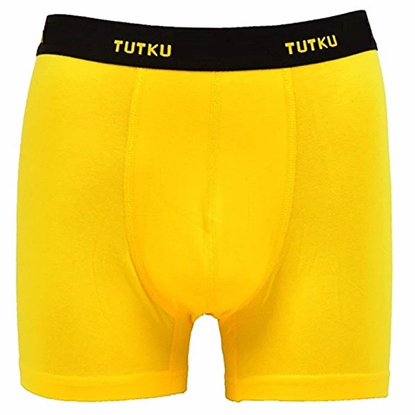 3 Adet Tutku Erkek Elastan Spor Boxer  L Sarı ürün görseli 1
