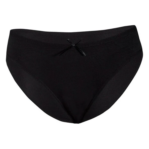 12 Adet Yıldız Kadın Likralı Bambu Bikini Külot  XL Siyah ürün görseli 1