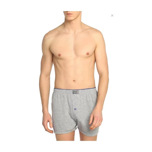 6'Lı Tutku Elit Havlu Bel 1101 Düğmeli Erkek Boxer  Gri 2XL ürün görseli 1