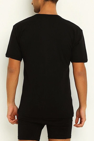 Yıldız Erkek Modal Pamuk V Yaka Fanila T-Shirt  Siyah M ürün görseli 1