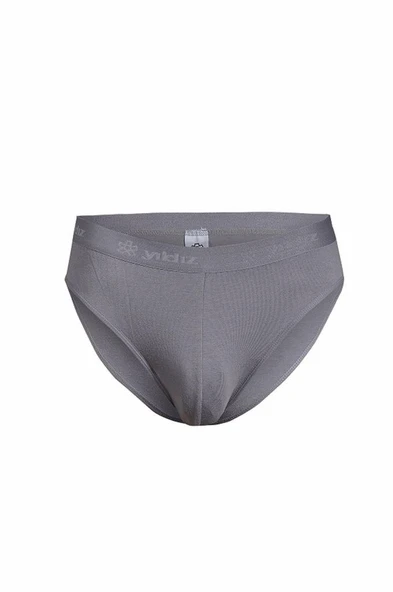 Yıldız Kemerli Modal Erkek Slip Külot Renkli  XL Gri ürün görseli 1
