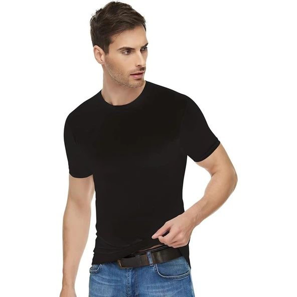 3'Lü TUTKU Elit Elastan Sıfır Yaka Fanila 1301  XL Siyah ürün görseli 1