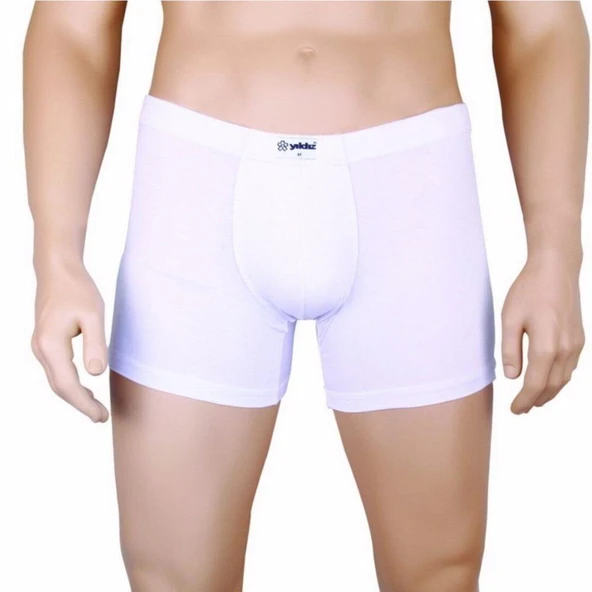 3'Lü Yıldız 320-321-322-323 Erkek Bambu Likralı Boxer  Beyaz 2XL ürün görseli 1