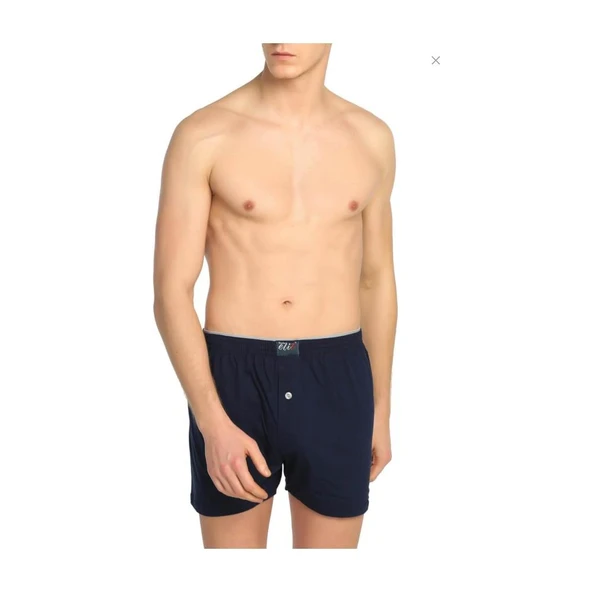 6'Lı Tutku Elit Havlu Bel 1101 Düğmeli Erkek Boxer  M Lacivert ürün görseli 1
