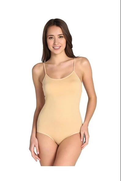 6 Adet TUTKU 0148 Likralı İp Askılı Çıtçıtlı Body  L Ten ürün görseli 1