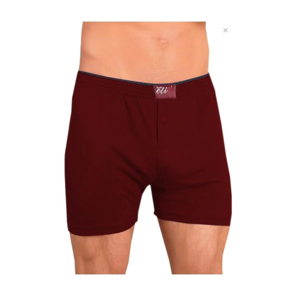 6'Lı Tutku Elit Havlu Bel 1101 Düğmeli Erkek Boxer  Bordo 2XL ürün görseli 1