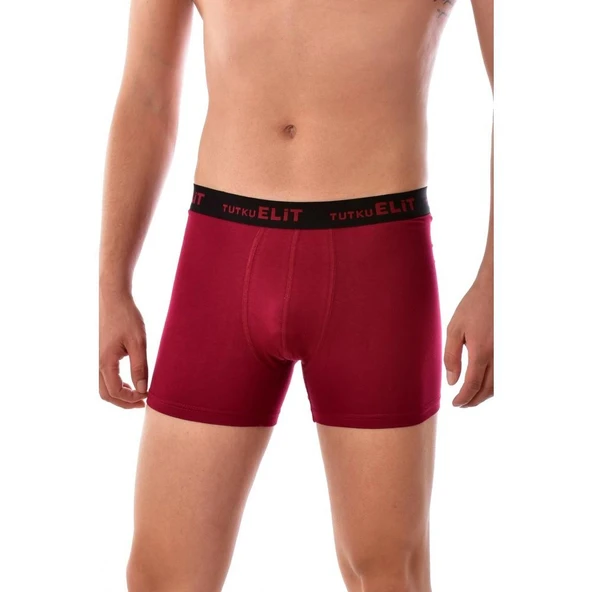 6'Lı TUTKU ELİT Modal Elastan Spor Boxer  L Bordo ürün görseli 1