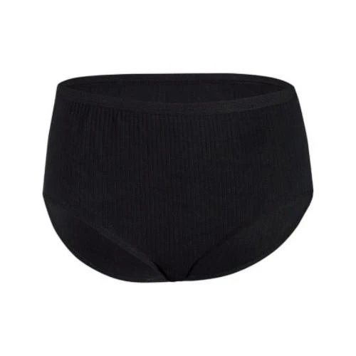 6 Adet Yıldız Çizgili Yüksek Bel Bato Külot  Siyah 2XL ürün görseli 1