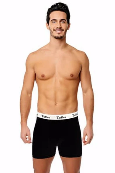 3 Adet Tutku Erkek Elastan Spor Boxer  Siyah M ürün görseli 1