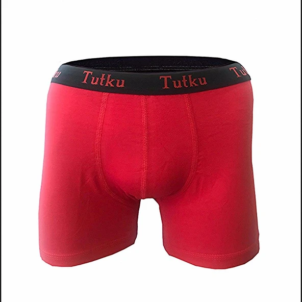 6 Adet Tutku Erkek Elastan Spor Boxer  XL Kırmızı ürün görseli 1
