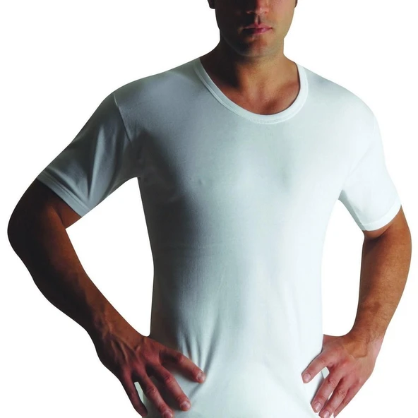Yıldız 01 Erkek Süprem Bisiklet Yaka Pamuk Fanila  Beyaz 2XL ürün görseli 1