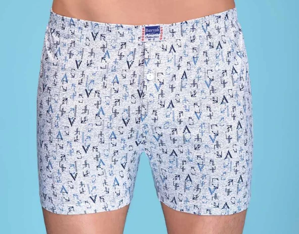 Berrak 1053 Erkek Boxer Desenli 6'Lı   M Karışık Renk ürün görseli 1