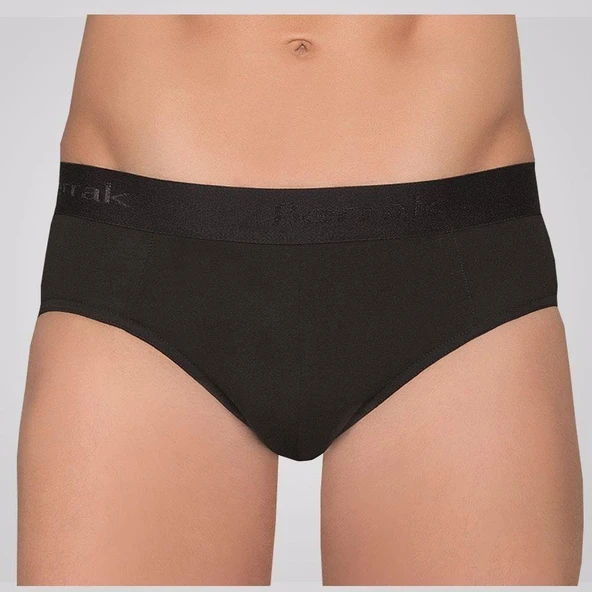 Berrak 1071 Beli Lastikli Pamuklu Erkek Külot Slip 6'Lı   Siyah S ürün görseli 1