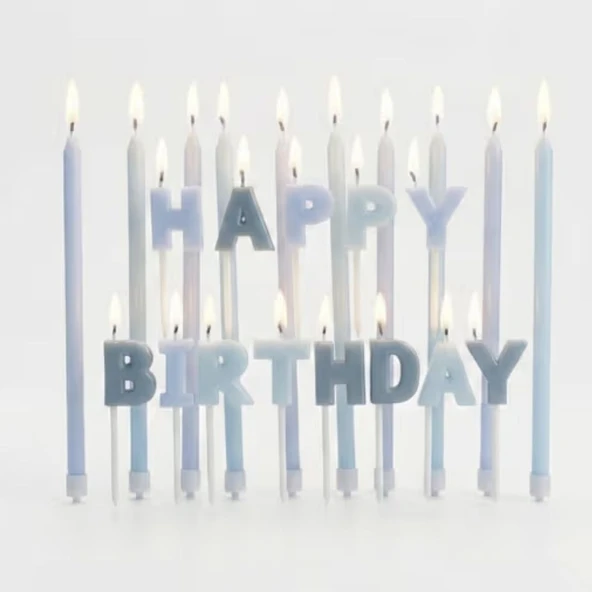 Happy Birthday Mavi Mum Set ürün görseli 1