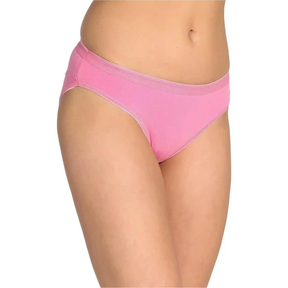 6 Adet Tutku Elastan Düz Bikini  Standart Pembe ürün görseli 1