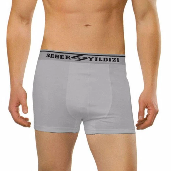 6 Adet Seher 060 Likralı Erkek Boxer  Külot  Gri 2XL ürün görseli 1
