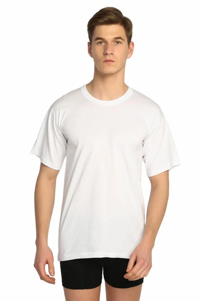 6'Lı SEHER YILDIZI ERKEK PENYE O YAKA  Beyaz S ürün görseli 1
