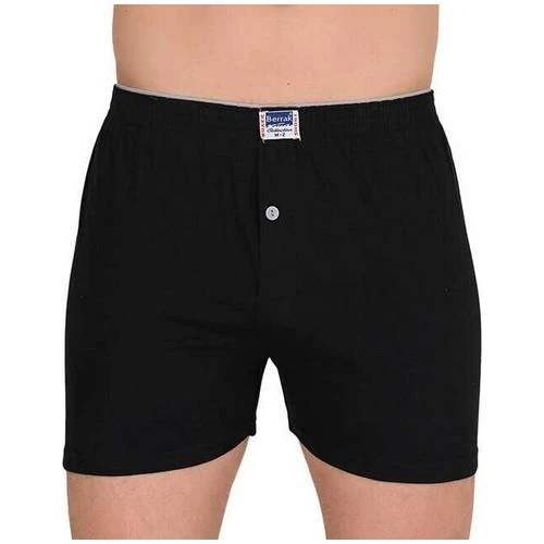 Berrak 1099 Düğmeli Erkek Boxer Penye  3'Lü   M Bordo ürün görseli 1