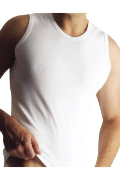 Yıldız Erkek  Modal V Yaka  Sıfır Kol Atlet 3'Lü Paket - 380-381  Beyaz M ürün görseli 1