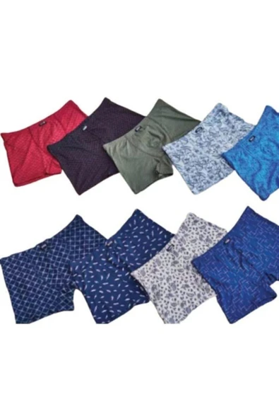 Berrak Erkek Desenli Modal Boxer 3'Lü Paket - 4497  L Karışık Renk ürün görseli 1