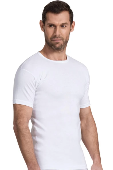 Namaldi Erkek Ribana O Yaka İnce Biyeli Fanila 6'Lı Paket - 111  Beyaz XL ürün görseli 1