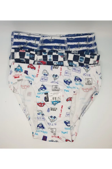 Tutku 0255 Erkek Çocuk Elastan Slip Külot 12 Adet  Karışık Renk 4 (7-8 YAŞ) ürün görseli 1