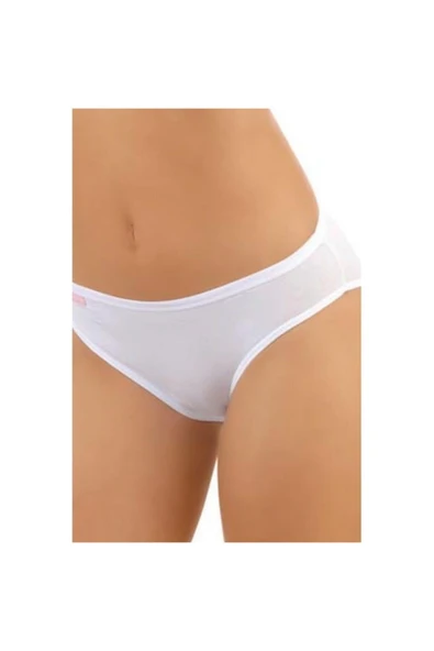 Aydoğan Kadın Likralı Bikini Külot 0181-12 Adet  Beyaz M ürün görseli 1
