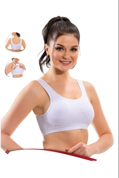 Layza Form Kadın Kalın Askılı Pedli Sütyen Büstiyer 12000 - 2  Adet  Beyaz M ürün görseli 1