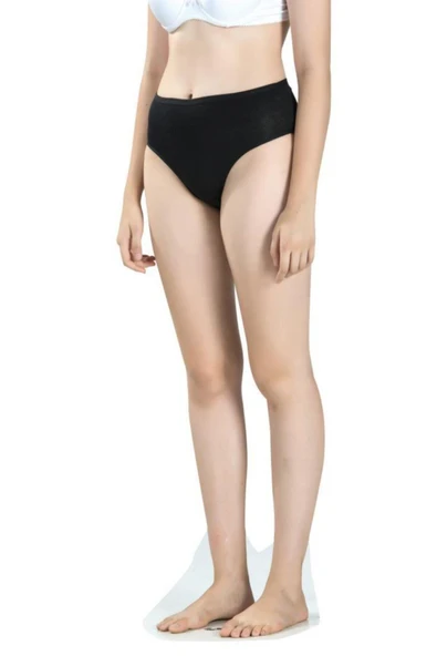 Jiber Kadın Bato Bikini Külot 652 - 12 Adet  Siyah 2XL ürün görseli 1