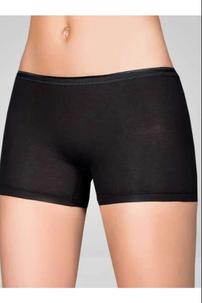 Berrak Kadın Boxer 2100/2101 - 6 Adet  Siyah S ürün görseli 1