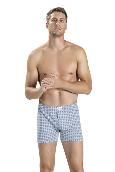 Jiber Erkek Penye Baskılı Karışık Renk Boxer 130 - 3 Adet  M Karışık Renk ürün görseli 1