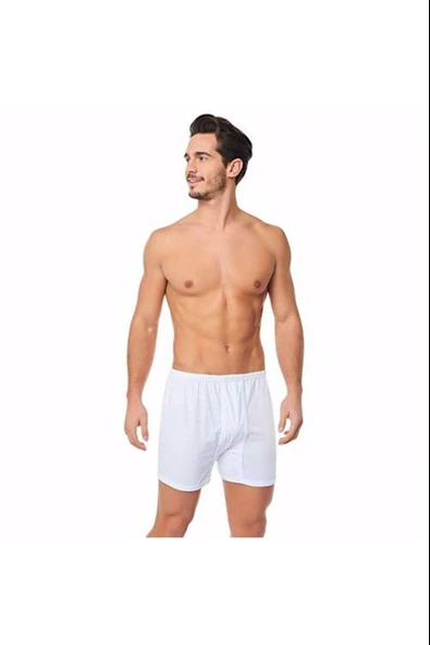 Seher Yıldızı Erkek Paçalı Boxer Don - 6 Adet  Beyaz 3XL ürün görseli 1