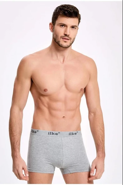 İlke Erkek Likralı Boxer 007 - 3 Adet  XL Gri ürün görseli 1