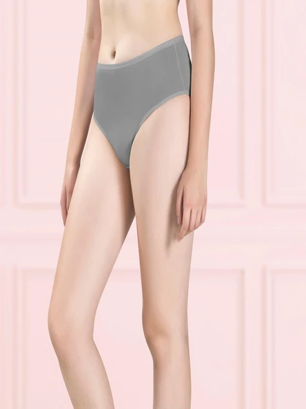 Jiber Kadın Bato Bikini Külot 652 - 12 Adet  Gri S ürün görseli 1