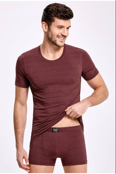 İlke Erkek Bambu Likralı Boxer 1606 - 3 Adet  Bordo 2XL ürün görseli 1
