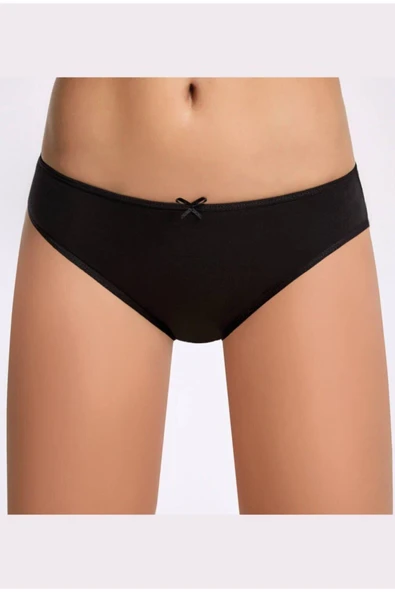 İlke Kadın Likralı Fiyonklu Bikini 271 - 6 Adet  Siyah S - M ürün görseli 1