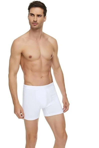 Tutku Elit Erkek Modal Likralı Boxer 1251 - 9 Adet  Beyaz 2XL ürün görseli 1