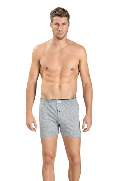 Jiber Erkek Havlu Kemer Pamuklu Boxer 127 - 6 Adet  XL GRİMELANJ ürün görseli 1