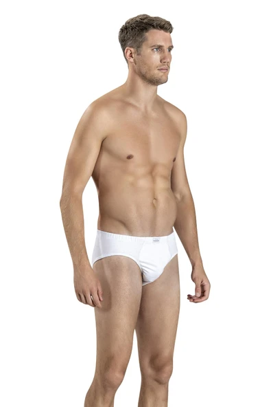 Jiber Erkek Pamuklu Slip Külot 107 - 9 Adet  Beyaz 3XL ürün görseli 1