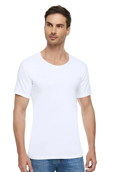 Tutku Elit Erkek Bisiklet Yaka Penye Atlet Fanila 1002 - 6 Adet  Beyaz 2XL ürün görseli 1