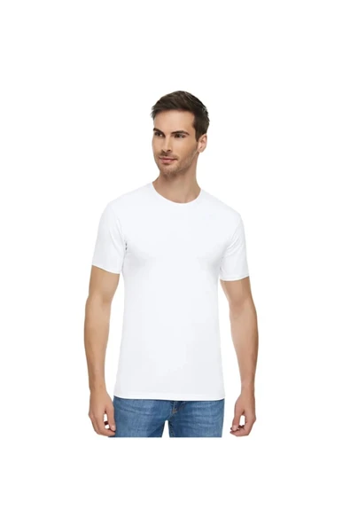 Tutku Elit Erkek Sıfır Yaka Penye Atlet Fanila 1003 - 6 Adet  Beyaz 2XL ürün görseli 1