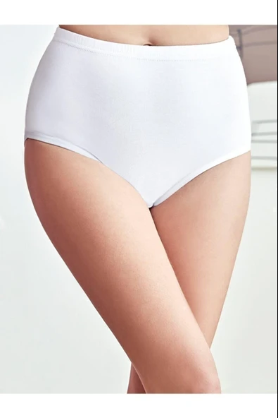 Aydoğan Kadın Likralı Bato Külot 0182 - 12 Adet  Beyaz 3XL ürün görseli 1