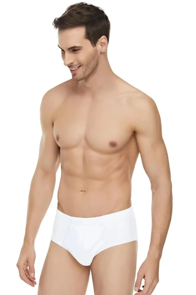 Tutku Elit Erkek Penye Slip Külot 1071 - 9 Adet  Beyaz S ürün görseli 1
